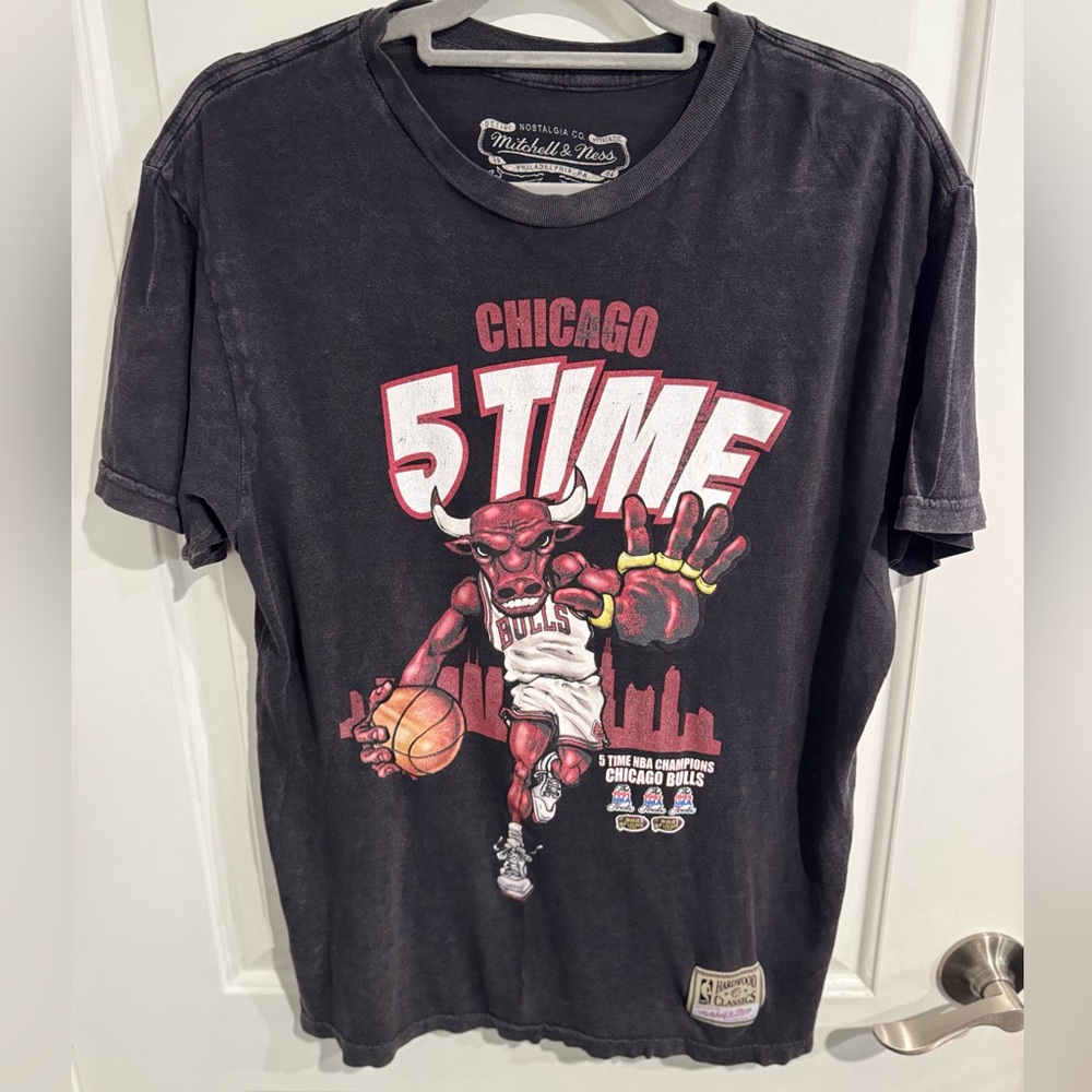 Mitchell & Ness Chicago Bulls Black T-Shirt